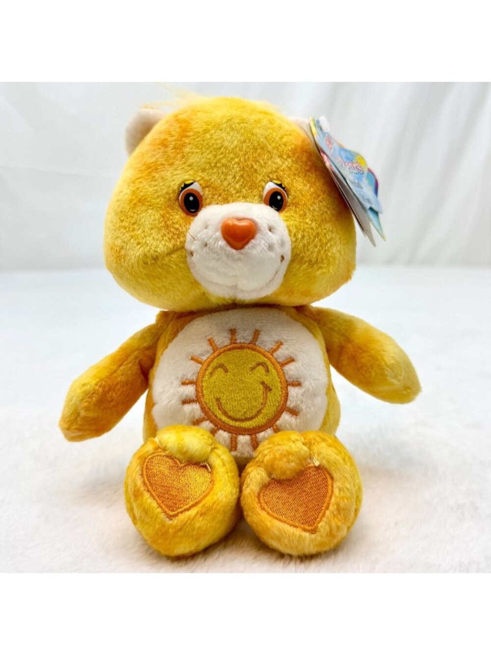 Care Bears 9" Yellow Funshine Tye Die Special Edition S1 Bean Bag Plush Toy 2003